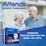 Attends® Bariatric Unisex Adult Absorbent Underwear Pull On with Tear Away Seams 3X-Large Disposable Heavy Absorbency (1184056_CS) 40/CS