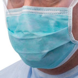 Cardinal Health™ Surgical Mask Anti-fog Foam ASTM Level 3 Tie Closure One Size Fits Most (296227_BX) 50/BX