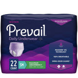 Prevail® Daily Underwear Female Adult Absorbent Underwear Pull On with Tear Away Seams Small Disposable Heavy Absorbency (1178181_BG) 22/BG