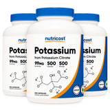 nutricost® Dietary Supplement Potassium Citrate 99 mg Strength Capsule 500 Per Bottle (1270256_BT) 1/BT