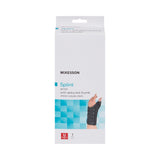 McKesson Wrist Brace with Thumb Spica Right Hand Black One Size Fits Most (1159146_EA) 1/EA