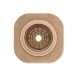 New Image™ Flat CeraPlus™ Ostomy Barrier Precut, Extended Wear Adhesive Tape Borders 2-1/4 Inch Flange Red Code 1-1/2 Inch Opening (1195897_BX) 5/BX