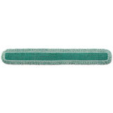 Rubbermaid® Commercial HYGEN™ HYGEN Dust Mop Heads With Fringe, Green, 60 in., Microfiber, Cut-End (RCPQ460GRE) Each