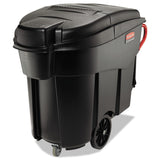 Rubbermaid® Commercial Mega BRUTE Mobile Container, 120 gal, Plastic, Black (RCP9W73BLA) Each