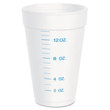 Dart® Graduated Foam Medical Cups, 16 oz, White, 25/Pack, 40 Packs/Carton (DCC16J16GRAD) Case of 1000
