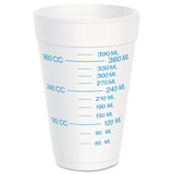 Dart® Graduated Foam Medical Cups, 16 oz, White, 25/Pack, 40 Packs/Carton (DCC16J16GRAD) Case of 1000