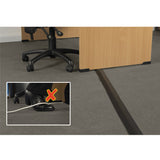 D-Line® Medium-Duty Floor Cable Cover, 2.75 x 0.5 x 6 ft, Black (DLNFC68B) Each