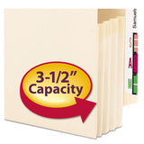 Smead™ Manila End Tab File Pockets, 3.5" Expansion, Legal Size, Manila, 25/Box (SMD76124) Pack of 25