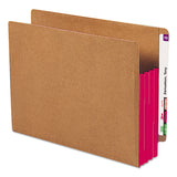 Smead™ Redrope Drop-Front End Tab File Pockets, Fully Lined 6.5" High Gussets, 3.5" Expansion, Letter Size, Redrope/Red, 10/Box (SMD73686) Pack of 10