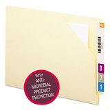 Smead™ End Tab File Jacket with Antimicrobial Product Protection, Shelf-Master Reinforced Straight Tab, Letter Size, Manila, 100/Box (SMD75715) Pack of 100