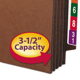 Smead™ Heavy-Duty Redrope End Tab TUFF Pockets, 3.5" Expansion, Letter Size, Redrope, 10/Box (SMD73780) Pack of 10