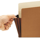 Smead™ Redrope Drop-Front End Tab File Pockets, Fully Lined 6.5" High Gussets, 3.5" Expansion, Letter Size, Redrope/Brown, 10/Box (SMD73681) Pack of 10