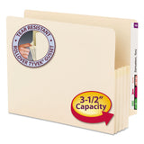Smead™ Manila End Tab File Pockets, 3.5" Expansion, Letter Size, Manila, 25/Box (SMD75124) Pack of 25