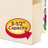 Smead™ Manila End Tab File Pockets, 3.5" Expansion, Letter Size, Manila, 25/Box (SMD75124) Pack of 25