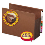 Smead™ Heavy-Duty Redrope End Tab TUFF Pockets, 7" Expansion, Letter Size, Redrope, 5/Box (SMD73795) Pack of 5
