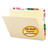 Smead™ Heavyweight Manila End Tab Conversion File Folders, Straight Tabs, Letter Size, 0.75" Expansion, Manila, 100/Box (SMD24190) Box of 100