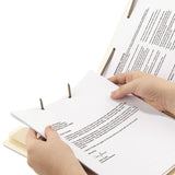 Smead™ Manila End Tab Classification Folders, 2" Expansion, 2 Dividers, 6 Fasteners, Letter Size, Manila Exterior, 10/Box (SMD26835) Box of 10