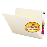 Smead™ Heavyweight Manila End Tab Folders, 9.5" High Front, Reinforced Straight Tabs, Legal Size, 0.75" Expansion, Manila, 100/Box (SMD27110) Each