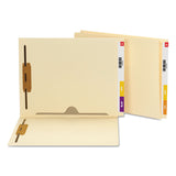 Smead™ Heavyweight End Tab Fastener Folders, Interior Back-Cover Pocket, 0.75" Expansion, 2 Fasteners, Letter Size, Manila, 50/Box (SMD34101) Box of 50