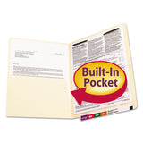 Smead™ Heavyweight End Tab Fastener Folders, Interior Front-Cover Pocket, 0.75" Expansion, 1 Fastener, Letter Size, Manila, 50/Box (SMD34100) Box of 50