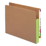 Smead™ Redrope Drop-Front End Tab File Pockets, Fully Lined 6.5" High Gussets, 3.5" Expansion, Letter Size, Redrope/Green, 10/Box (SMD73680) Pack of 10