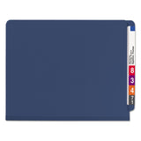 Smead™ End Tab Pressboard Classification Folders, Six SafeSHIELD Fasteners, 2" Expansion, 2 Dividers, Letter Size, Dark Blue, 10/Box (SMD26784) Box of 10