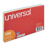 Universal® Index Cards, Ruled, 5 x 8, Assorted, 100/Pack (UNV47256) Pack of 100