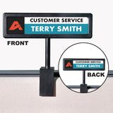 People Pointer™ People Pointer Cubicle Sign, Plastic, 8.5 x 2, Black (AVT75334) Each