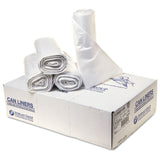 Inteplast Group High-Density Interleaved Commercial Can Liners, 55 gal, 14 microns, 36" x 60", Clear, 25 Bags/Roll, 8 Rolls/Carton (IBSS366014N) Case of 200