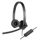 Logitech® H570e Binaural Over The Head Wired Headset, Black (LOG981000574) Each