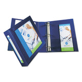 Avery® Framed View Heavy-Duty Binders, 3 Rings, 2" Capacity, 11 x 8.5, Navy Blue (AVE68033) Each