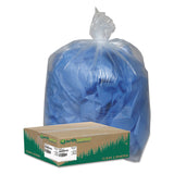 Earthsense® Commercial Linear Low Density Clear Recycled Can Liners, 60 gal, 1.5 mil, 38" x 58", Clear,10 Bags/Roll, 10 Rolls/Carton (WBIRNW5815C) Carton of 100
