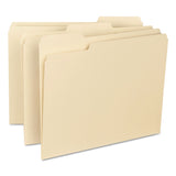 Smead™ Interior File Folders, 1/3-Cut Tabs: Assorted, Letter Size, 0.75" Expansion, Manila, 100/Box (SMD10230) Box of 100