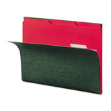 Smead™ Interior File Folders, 1/3-Cut Tabs: Assorted, Letter Size, 0.75" Expansion, Red, 100/Box (SMD10267) Box of 100