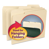 Smead™ Interior File Folders, 1/3-Cut Tabs: Assorted, Letter Size, 0.75" Expansion, Manila, 100/Box (SMD10230) Box of 100