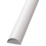 D-Line® Decorative Desk Cord Cover, 60" x 2" x 1" Cover, White (DLNR5FT5025W) Each