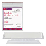 Smead™ Poly Index Tabs and Inserts For Hanging File Folders, 1/3-Cut, White/Clear, 3.5" Wide, 25/Pack (SMD64615) Pack of 25
