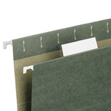 Smead™ Poly Index Tabs and Inserts For Hanging File Folders, 1/5-Cut, White/Clear, 2.25" Wide, 25/Pack (SMD64600) Pack of 25 Tabs