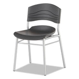 Iceberg CafeWorks Chair, Supports Up to 225 lb, 18" Seat Height, Graphite Seat/Back, Silver Base, 2/Carton (ICE64517) Pack of 2