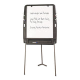 Iceberg Ingenuity Portable Flipchart Easel with Dry Erase Surface, 35 x 30, 73" Tall Easel, Charcoal Polyethylene Frame (ICE30227) Each