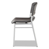 Iceberg CafeWorks Chair, Supports Up to 225 lb, 18" Seat Height, Graphite Seat/Back, Silver Base, 2/Carton (ICE64517) Pack of 2
