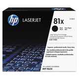 HP HP 81X, (CF281X) High-Yield Black Original LaserJet Toner Cartridge (HEWCF281X) Each