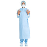ULTRA Non-Reinforced Surgical Gown with Towel Small Blue Sterile AAMI Level 3 Disposable (237371_EA) 1/EA