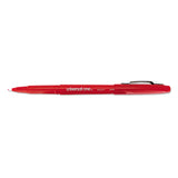 Universal™ Porous Point Pen, Stick, Medium 0.7 mm, Red Ink, Red Barrel, Dozen (UNV50503) 1 Dozen