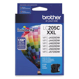Brother LC205C Innobella Super High-Yield Ink, 1,200 Page-Yield, Cyan (BRTLC205C) Each