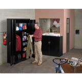 Tennsco Assembled Jumbo Steel Storage Cabinet, 48w x 24d x 78h, Black (TNNJ2478SUBK) Each