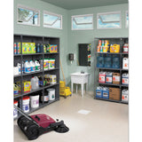 Tennsco Closed Commercial Steel Shelving, Five-Shelf, 36w x 24d x 75h, Medium Gray (TNNESPC2436MGY) Each