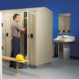 Tennsco Sixteen Box Compartments and Coat Bar, 72w x 18d x 72h, Medium Gray (TNNSRS721872AMG) Each