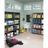 Tennsco Closed Commercial Steel Shelving, Six-Shelf, 36w x 12d x 75h, Medium Gray (TNNESPC61236MGY) Each