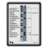 Quartet® Employee In/Out Board, 11 x 14, Porcelain White/Gray Surface, Black Plastic Frame (QRT750) Each